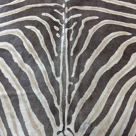 Genuine Zebra Cowhide Rug (faded) Size: 7x6.5 feet Z-116
