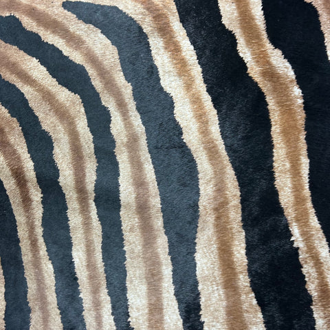 Dark Genuine Zebra Cowhide Rug Size: 7x6 feet Z-117