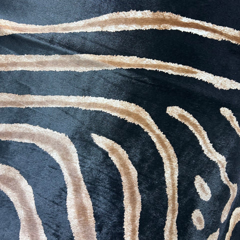 Dark Genuine Zebra Cowhide Rug Size: 7x6 feet Z-117