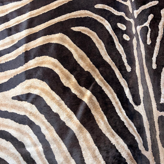 Genuine Zebra Cowhide Rug (dark inner stripes) Size: 7.7x6 feet Z-120