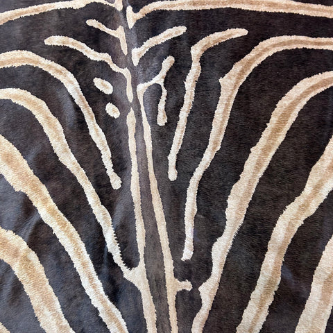 Genuine Zebra Cowhide Rug (dark inner stripes) Size: 7.7x6 feet Z-120