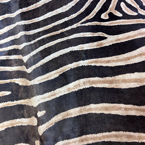 Genuine Zebra Cowhide Rug (dark inner stripes) Size: 7.7x6 feet Z-120