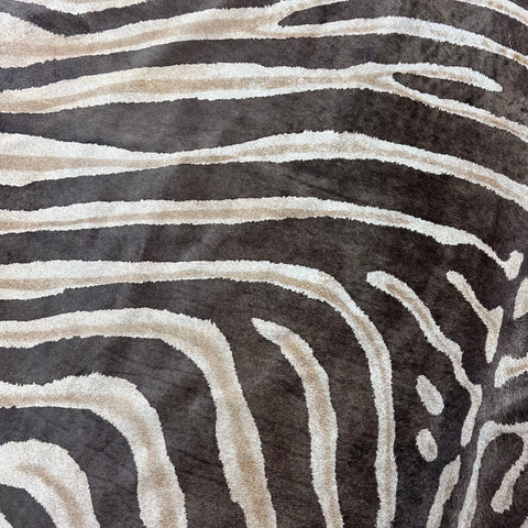 Genuine Zebra Cowhide Rug (faded) Size: 7.2x6 feet Z-121