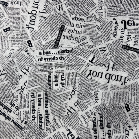 Newspaper Print Cowhide Rug Size: 7x7 feet Z-122