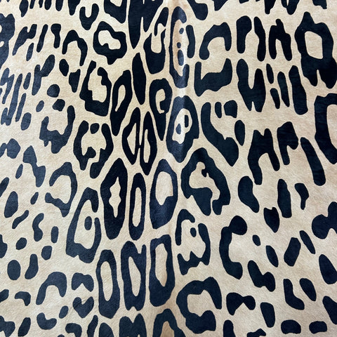 Light Jaguar Cowhide Rug (2 patches) Size: 6.7x6 feet Y-129