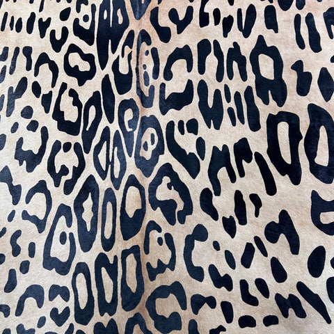 Light Jaguar Cowhide Rug Size: 7.7x6 feet Y-130