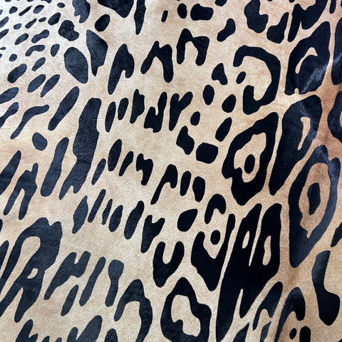 Light Jaguar Cowhide Rug Size: 7.7x6 feet Y-130