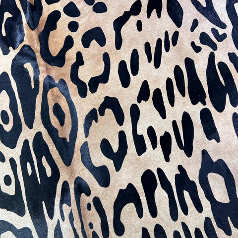 Light Jaguar Cowhide Rug Size: 7.7x6 feet Y-130