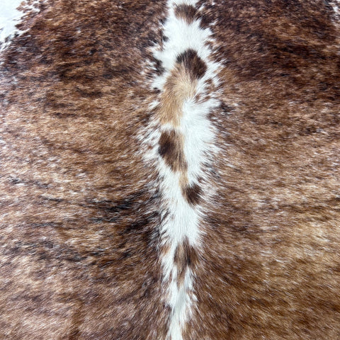 Beautiful Brazilian Speckled Tricolor Cowhide Rug Size: 7x6 feet Z-124