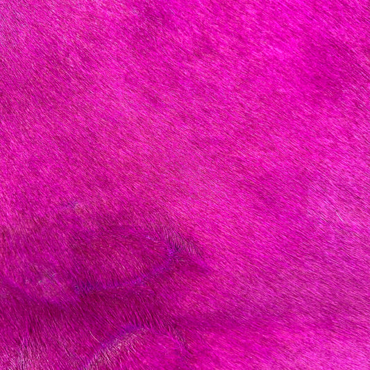 Dyed Pink Cowhide Rug Size: 6x6.2 feet D-901