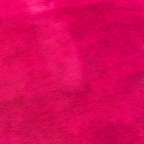 Dyed Pink Cowhide Rug Size: 7x6.5 feet D-902