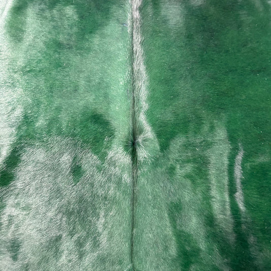 Dyed Emerald Cowhide Rug Size: 7x7 feet Y-135