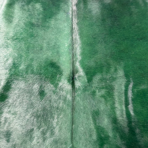 Dyed Emerald Cowhide Rug Size: 7x7 feet Y-135