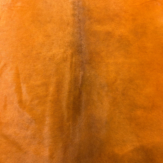 Dyed Orange Cowhide Rug Size: 6.5x6.5 feet Y-136