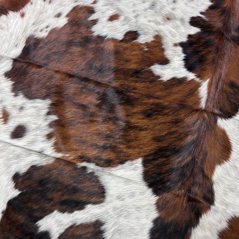 Tricolor Cowhide Rug (42 sq ft) Size: 8x7 feet X-008