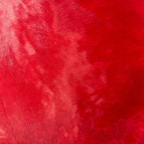 Dyed Red Cowhide Rug Size: 7x7 feet J-007
