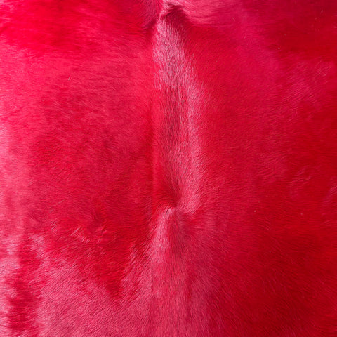 Dyed Red Cowhide Rug Size: 7x7 feet J-007