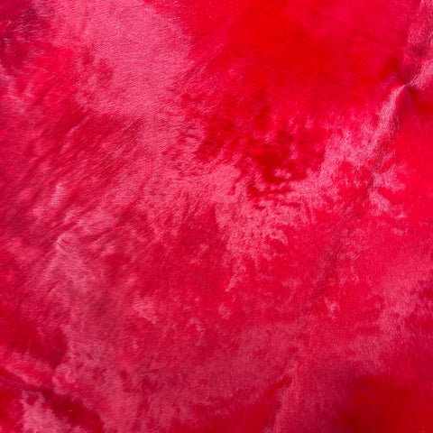 Dyed Red Cowhide Rug Size: 7.5x6.2 feet J-008