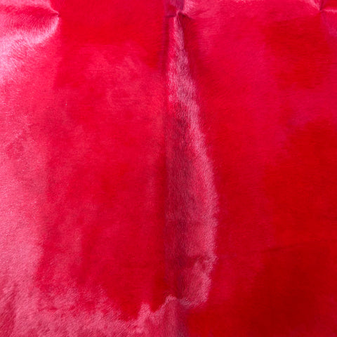 Dyed Red Cowhide Rug Size: 7.5x6.2 feet J-008