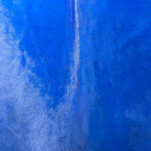 Dyed Dark Blue Cowhide Rug Size: 7.5x7 feet J-010