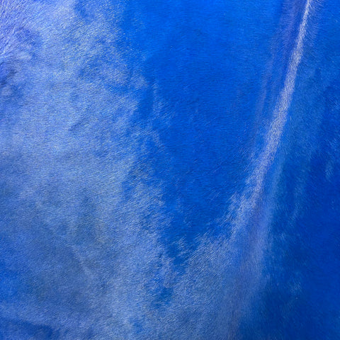 Dyed Dark Blue Cowhide Rug Size: 7.5x7 feet J-010