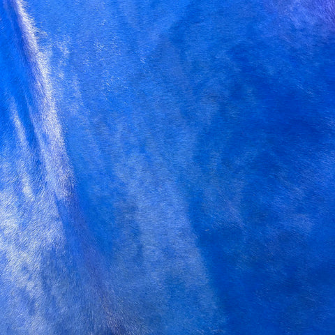 Dyed Dark Blue Cowhide Rug Size: 7.5x7 feet J-010