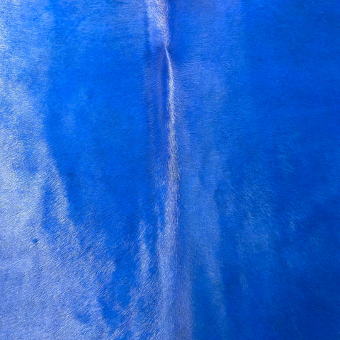 Dyed Dark Blue Cowhide Rug Size: 7.5x7 feet J-010