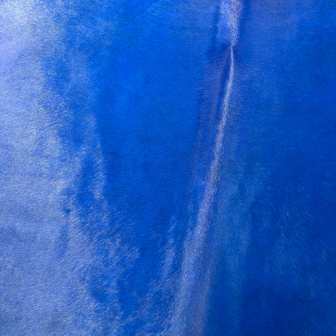 Dyed Dark Blue Cowhide Rug Size: 7.5x7 feet J-010