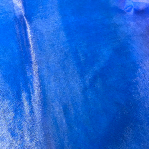 Dyed Dark Blue Cowhide Rug Size: 7.5x7 feet J-010