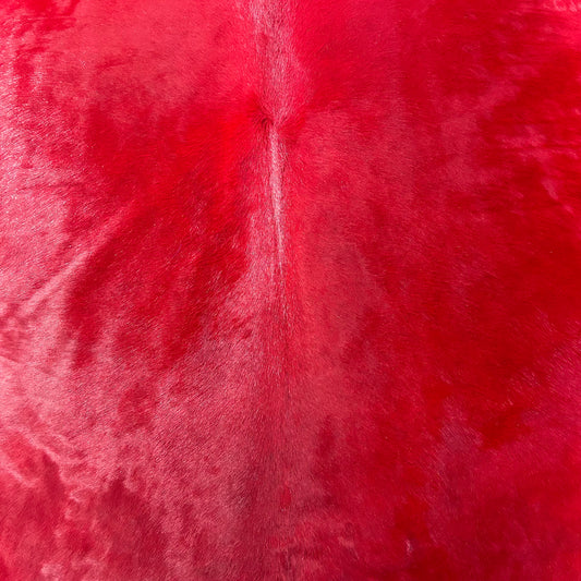 Dyed Red Cowhide Rug Size: 8x7 feet J-011