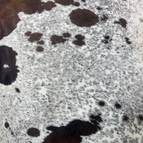 Brown and White Reddish Cowhide Rug Size: 7.2x6.2 feet X-011