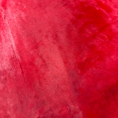 Dyed Red Cowhide Rug Size: 8x7 feet J-011