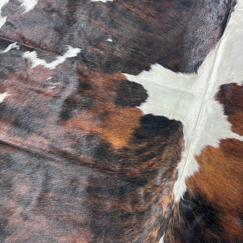 Tricolor Speckled Cowhide Rug (47 sq ft) Size: 7.7x6.5 feet Colombia-62