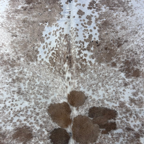 Brown & White Speckled Cowhide Rug Size: 7x6.5 feet Z-299