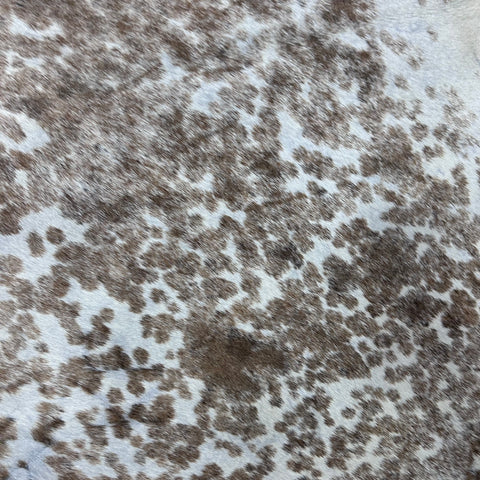Brown & White Speckled Cowhide Rug Size: 7x6.5 feet Z-299