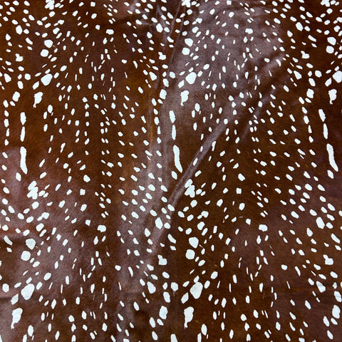 Dark Axis Deer Print Cowhide Rug Size: 7x5.7 feet D-917