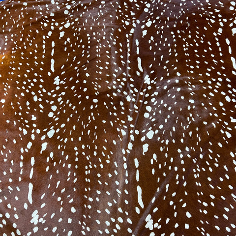 Dark Axis Deer Print Cowhide Rug Size: 7x5.7 feet D-917