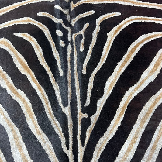 Genuine Zebra Print Cowhide Rug Size: 7.5x5.7 feet D-922