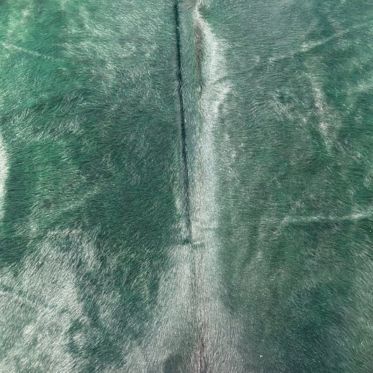 Dyed Emerald Cowhide Rug Size: 6.2x6.5 feet D-923