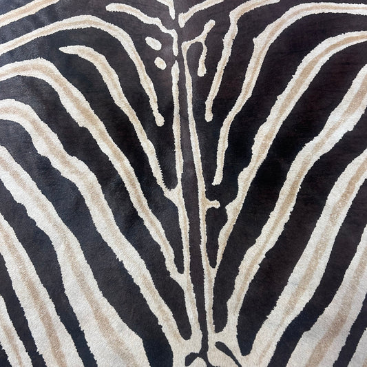 Genuine Zebra Print Cowhide Rug (brown stripes) Size: 6.2x6 feet Z-304