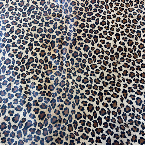 Leopard Print Cowhide Rug Size: 7.5x5.5 feet Z-135