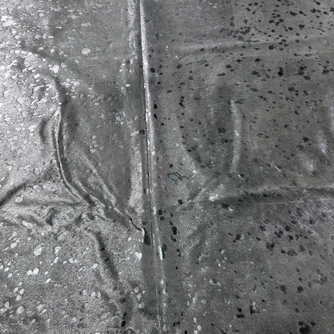 Silver Metallic Cowhide Rug Size: 7x6.5 feet Z-137