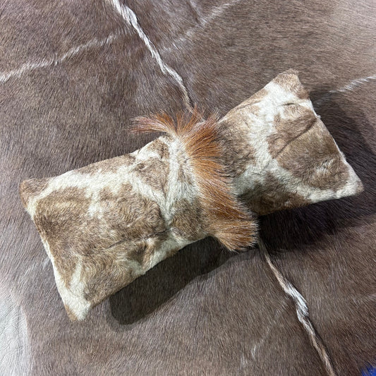 New Real Giraffe Hide Pillow Case 21x10 inches Genuine Giraffe Skin/ Suede Back