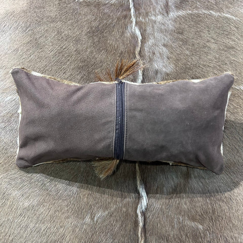 New Real Giraffe Hide Pillow Case 21x10 inches Genuine Giraffe Skin/ Suede Back