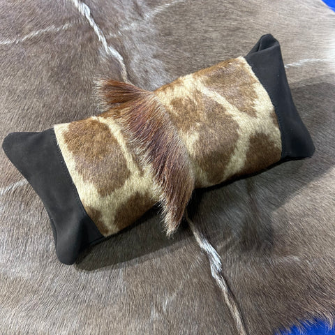 New Real Giraffe Hide Pillow Case 21x10 inches Genuine Giraffe Skin/ Suede Back
