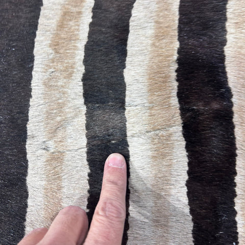 Genuine Zebra Print Cowhide Rug (1 patch) Size: 7x6 feet Y-145