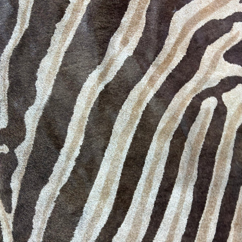 Genuine Zebra Print Cowhide Rug (faded look) Size: 7x5.7 feet Y-146