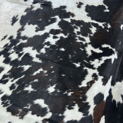Huge Speckled Tricolor Cowhide Rug (mostly black and white 51 sq ft) Size: 8x7.5 feet Colombia-33