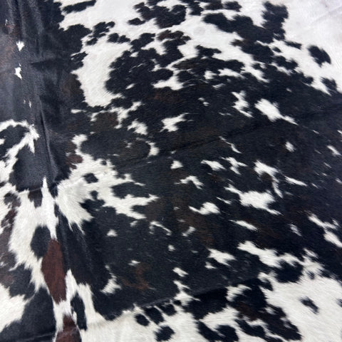Huge Speckled Tricolor Cowhide Rug (mostly black and white 51 sq ft) Size: 8x7.5 feet Colombia-33