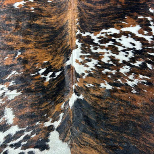 Tricolor Cowhide Rug (36 sq ft) Size: 6.5x6.5 feet Colombia-10